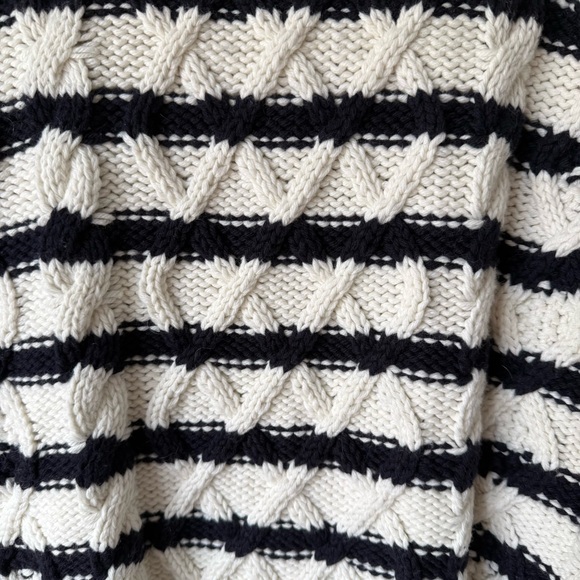 Sezane Sean Cardigan Ecru / Navy - Size S - Picture 9 of 9